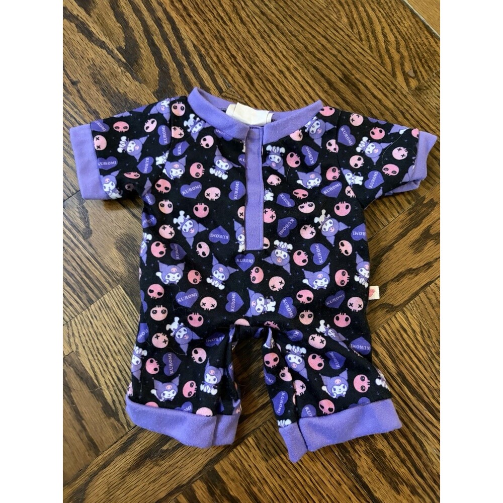 BUILD-A-BEAR Kuromi Hello Kitty Pajamas Sleeper PJ's Sanrio Black Purple